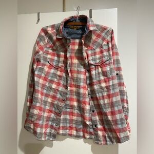 Cotton Flannel Style Snap Button Shirt